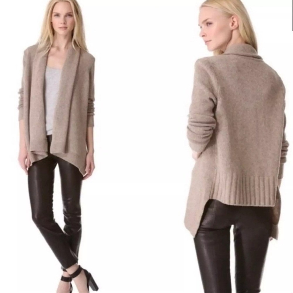 Vince XS Yak Wool Open‎ Front  Waterfall Lagenlook Cardigan Heritage Cottagecore